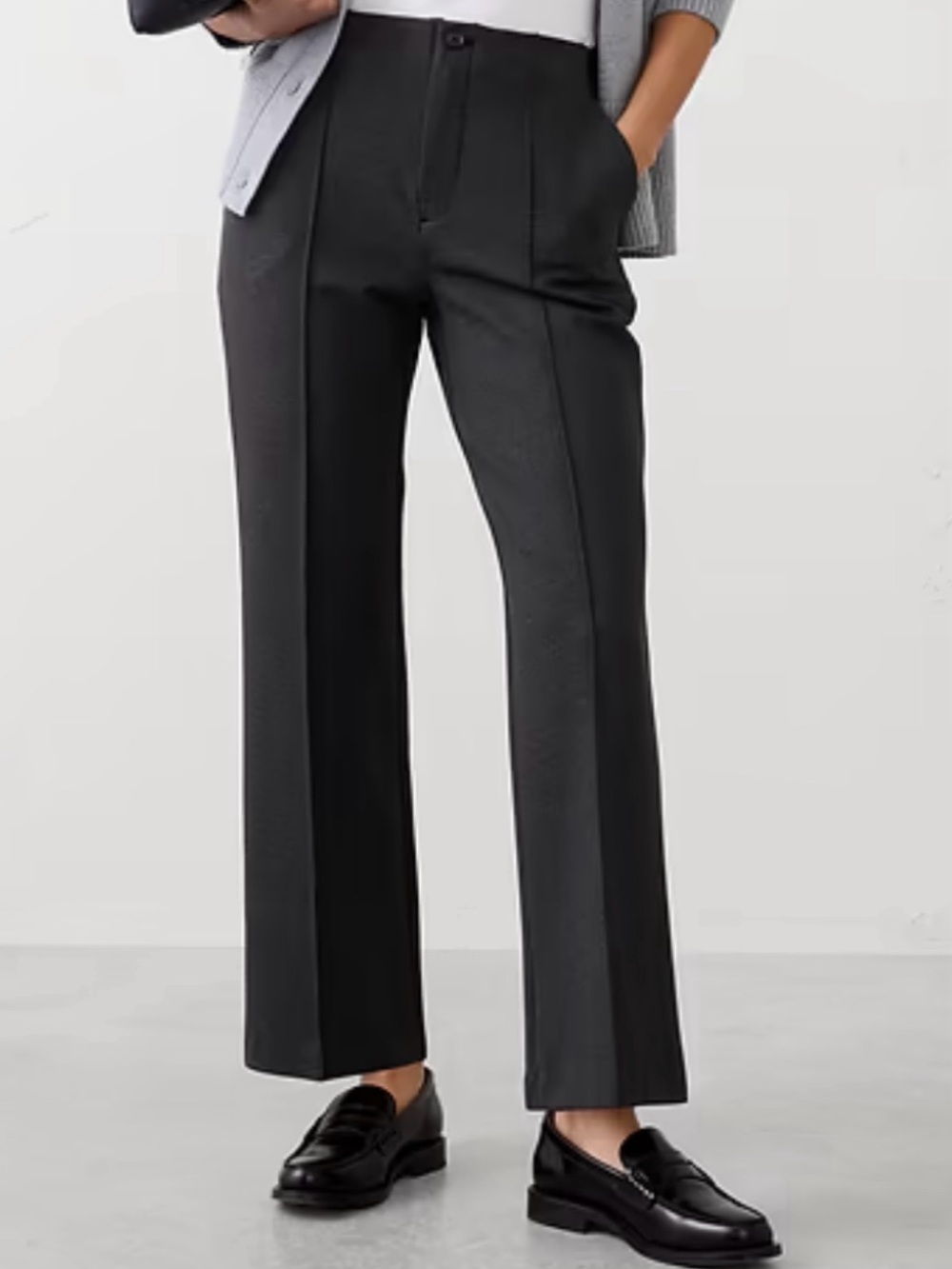 **NEW** Banana Republic Factory High-Rise Ponte Pants Charcoal size LP NWT